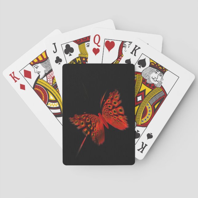 Red Butterfly Spelkort (Baksidan)