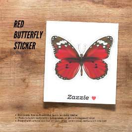 Red Butterfly Sticker Klistermärken