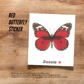 Red Butterfly Sticker Klistermärken