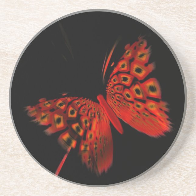 Red Butterfly Underlägg Sandsten (Framsidan)