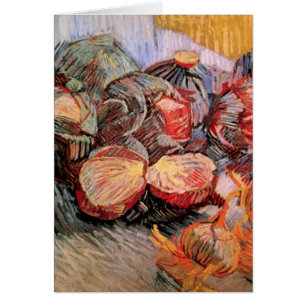 Red Cabbages and Onions by Vincent van Gogh Hälsningskort