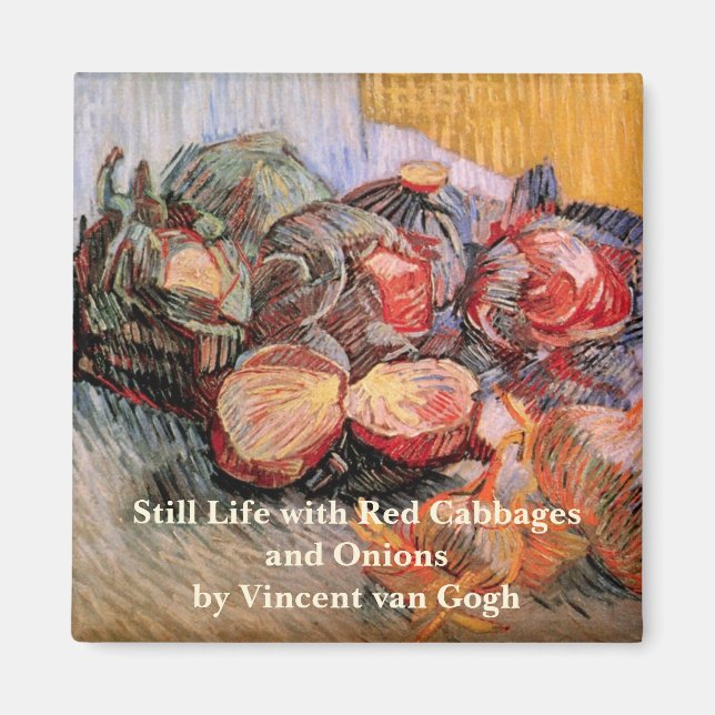 Red Cabbages and Onions by Vincent van Gogh Magnet (Framsidan)