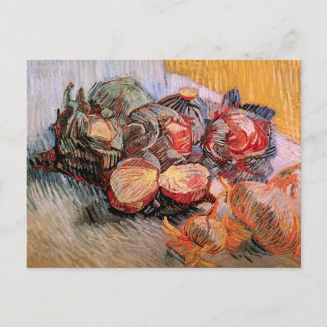 Red Cabbages and Onions by Vincent van Gogh Vykort (Framsida)
