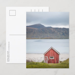 Red Cabin Ramberg Lofoten Vykort