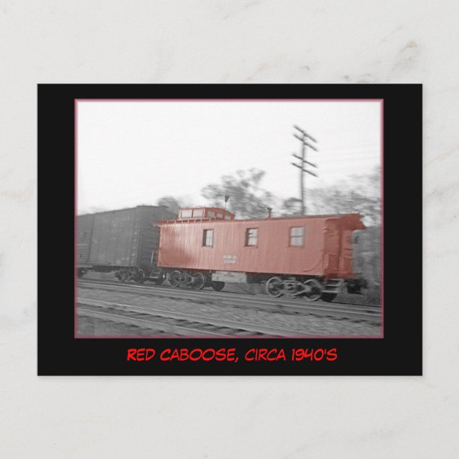 Red Caboose, cirka 1940's Postcard Vykort (Framsida)