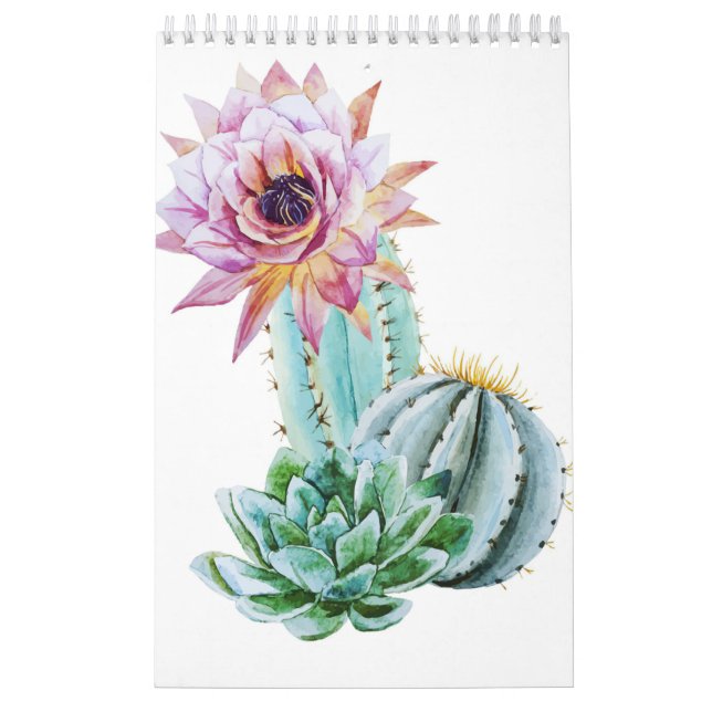 Red Cactus Flower Kalender (Omslag)