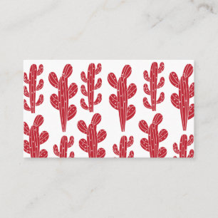 Red Cactus Plant QR-kod Visitkort