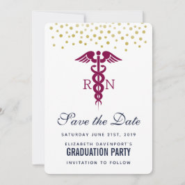 Red Caduceus Nurse Student Spara Datumet