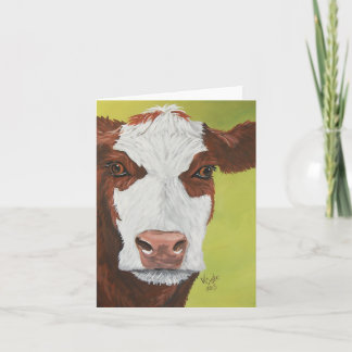 Red Calf Folded Card Meddelande