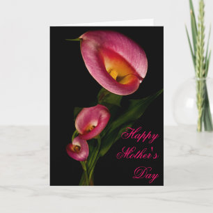 Red Calla Lilly Mors dag Card Kort