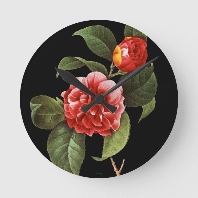 Red Camellia, 1833 Rund Klocka (Framsida)