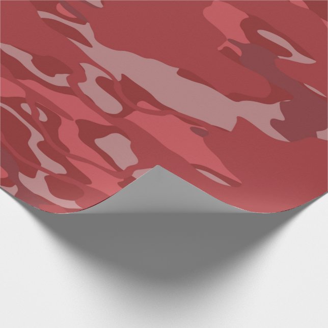 Red Camo Wrapping Papper Presentpapper (Hörn)