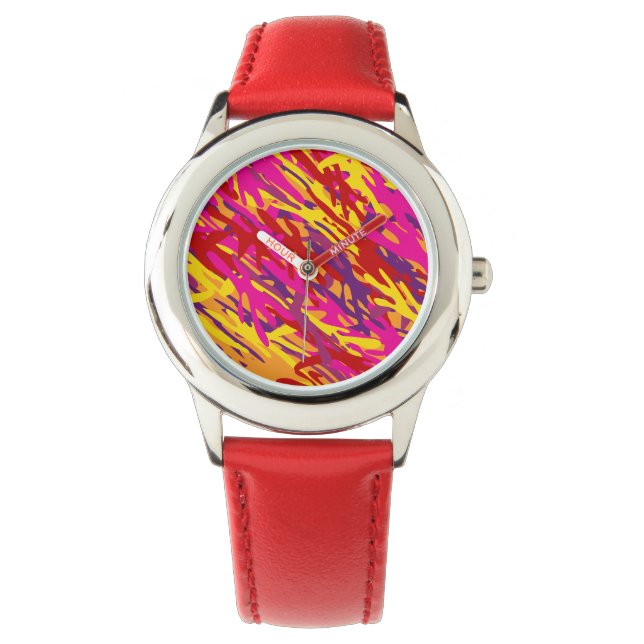 Red Camouflage Watch Armbandsur (Framsida)