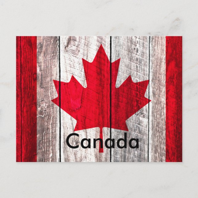 Red Canadian maple löv - canada flagga Vykort (Framsida)