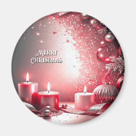 Red Candles Decorative jul Helgdag Magnet