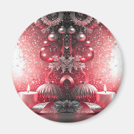 Red Candles Decorative jul Helgdag Magnet