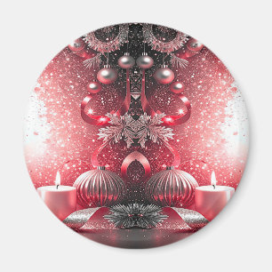 Red Candles Decorative jul Helgdag Magnet