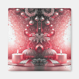 Red Candles Decorative jul Helgdag Magnet