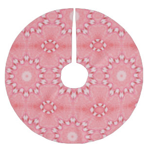 Red Candy cane Kaleidoscope Julgran Skirts Julgransmatta Borstad Polyester