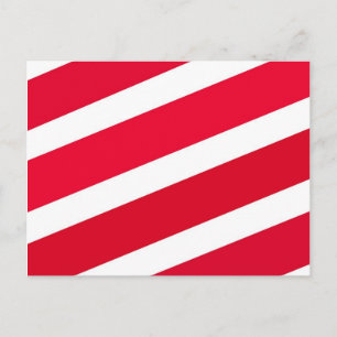 Red Candy cane Rand Vykort
