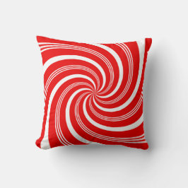 Red Candy cane Twirl Kudde