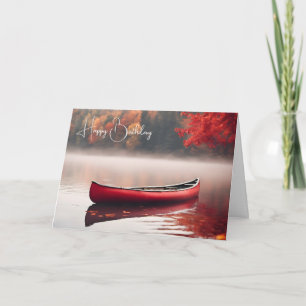 Red Canoe på hösten Sjö Kort