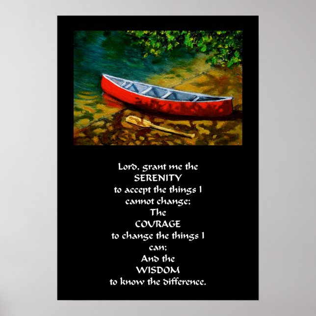 RED CANOE SERENITY PRAYER POSTER (Framsidan)