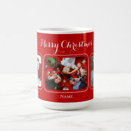 Red canvas Christmas Family Mug Kaffemugg