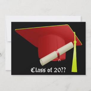 Red Cap Studenten Inbjudningar
