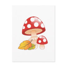 Red Cap Toadstool Svampar och Löv