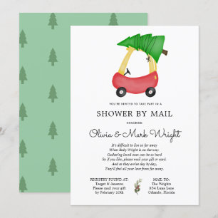 Red Car Baby Shower by Mail Inbjudningar