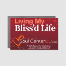 Red Car Door Magnet - Living My Bliss d Life