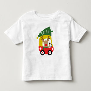 Red Car och Julgran Kids Baby T Shirt