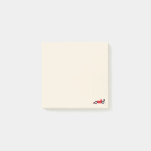 Red Car Tävla Emoji Post-it Block