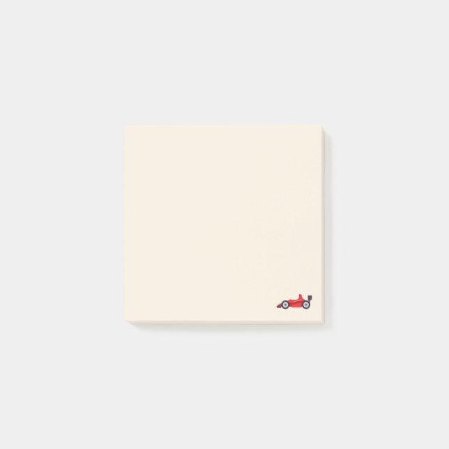 Red Car Tävla Emoji Post-it Block (Framsida)
