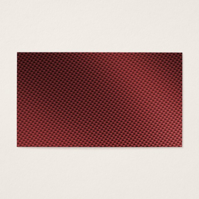 Red Carbon Fiber Patterned Visitkort (Framsidan)