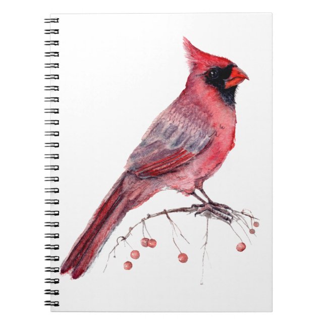 Red Cardinal Bird Anteckningsbok (Framsidan)