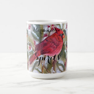 RED CARDINAL BIRD CHRISTMAS KAFFEMUGG