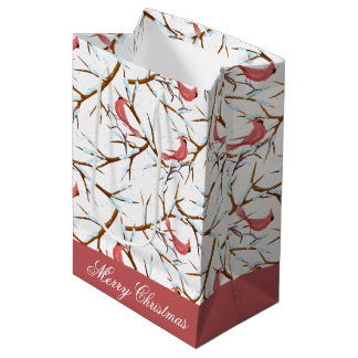 Red Cardinal Bird Mönster God jul Gift Bag