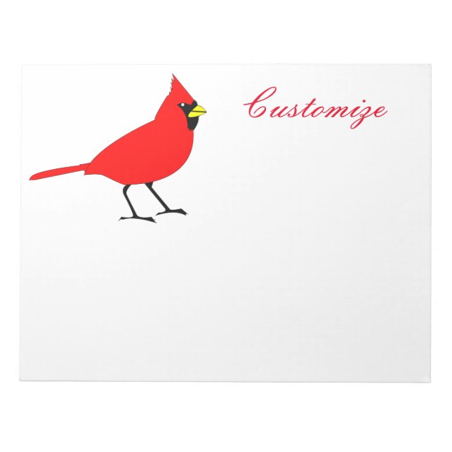 Red Cardinal Bird Thunder_Cove Anteckningsblock (Framsida)
