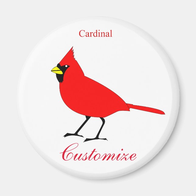 Red Cardinal Bird Thunder_Cove Magnet (Framsidan)