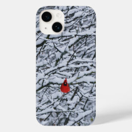 Red Cardinal Bird Winter Phone Case Art