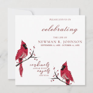 Red Cardinal Firande of Life Inbjudningar