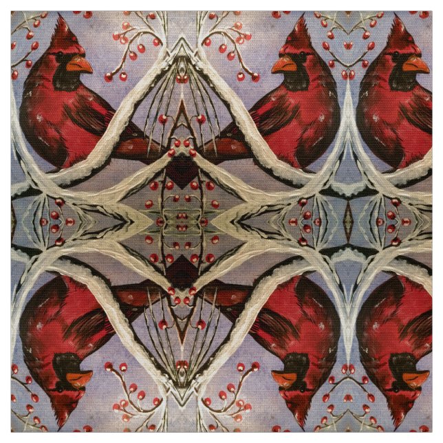 Red Cardinal Grenar Tyg (Provkarta)