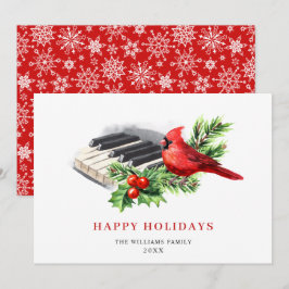 Red Cardinal Holly Berry jul Hälsning Julkort