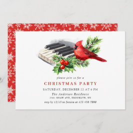 Red Cardinal Holly Berry Jul Julfest I Inbjudningar