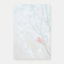 Red Cardinal in Winter Nature Photo jul Post-it Block