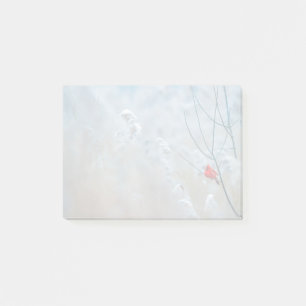 Red Cardinal in Winter Nature Photo jul Post-it Block