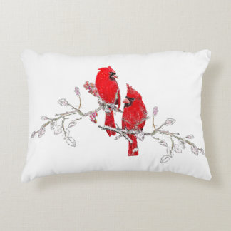 Red Cardinal jul Berry Grenar Prydnadskudde
