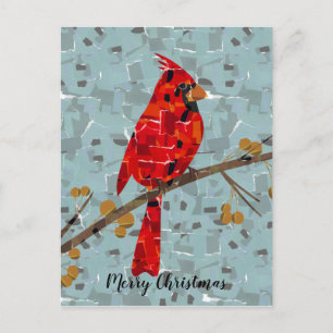 Red Cardinal , julfågeln Helg Vykort